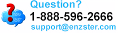 Questions? Call us at 1-888-596-2666 or by email at support@enzster.com
