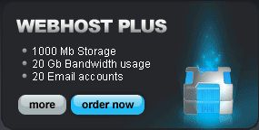 Webhost Executive Plan - 1500 Mb Storage - 25 Gb Bandwidth usage - 30 Email accounts